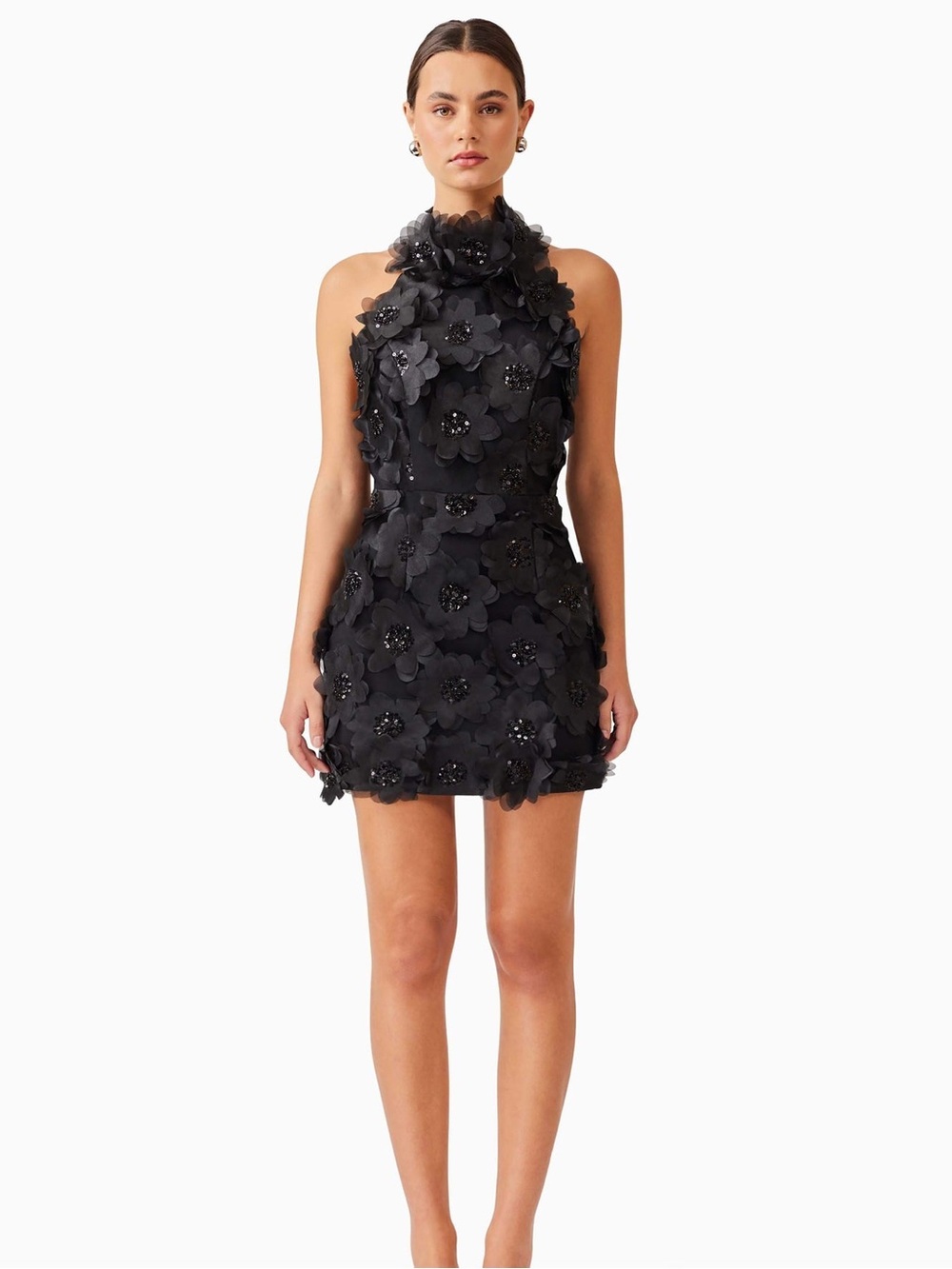 Elliatt Cherry Blossom Mini Dress Black Small NWT - Picture 2 of 8